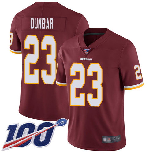 Washington Redskins Limited Burgundy Red Men Quinton Dunbar Home Jersey NFL Football #23 100th->women nfl jersey->Women Jersey